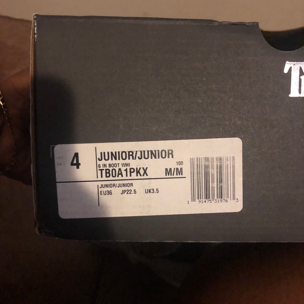 White boys limited edition timberland boots